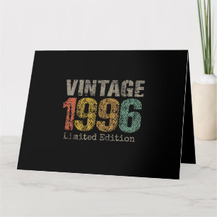 Vintage 1996 Text 30th Birthday Gift Men Women 30 Card