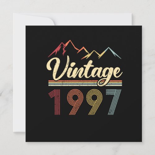 Vintage 1997 24th Birthday Retro 24 Years Old Invitation