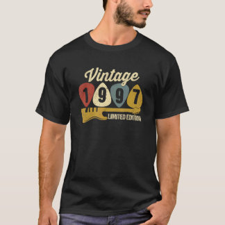 Vintage 1997 Birthday Retro Guitar 25th Birthday P T-Shirt