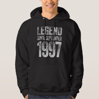 Vintage 1997 Birthday September Born Legend Since Hoodie