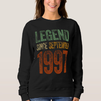 Vintage 1997 Birthday September Born Legend Since Sweatshirt