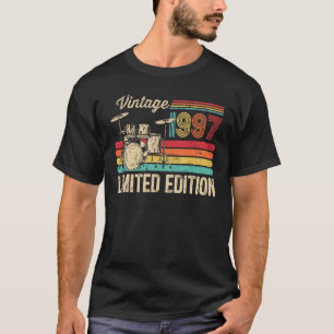 Vintage 1997 Drums 26th Birthday Drummer T-Shirt