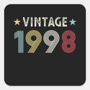 Vintage 1998 30th Birthday Gift 30 years old Square Sticker