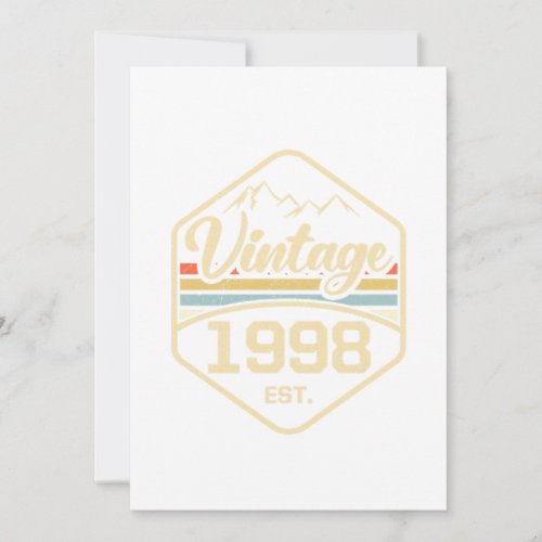 Vintage 1998 Est 23rd Birthday Gift Invitation