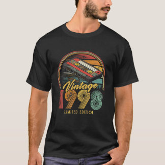 Vintage 1998 Retro Cassette 1998 24th Birthday 24 T-Shirt