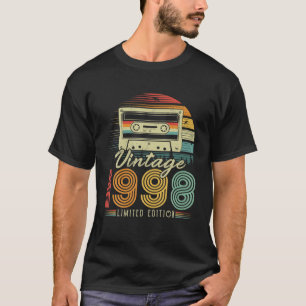 Vintage 1998 Retro Cassette 1998 28th Birthday 28 T-Shirt