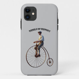 Vintage 19th Century High Wheel Bicycle with Rider iPhone 11 Case