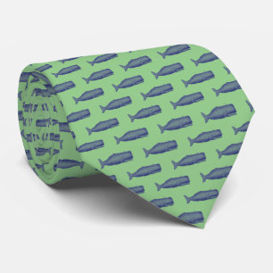 Vintage 19th Century Stylized Whale #1 N Neck Tie