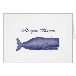 Vintage 19th Century Whale Drawing N Cards