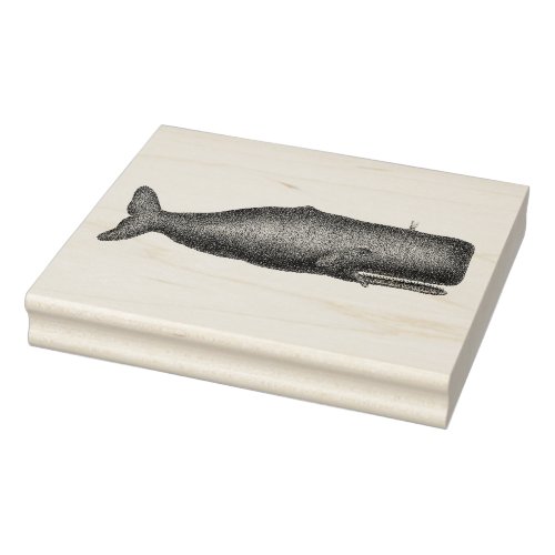 Vintage 19th Century Whale Drawing N Rubber Stamp