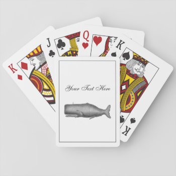 Vintage 19th Century Whale Drawing Playing Cards by ItsMyPartyDesigns at Zazzle