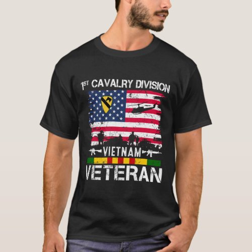 Vintage 1st Cavalry Division Vietnam Veteran T_Shirt