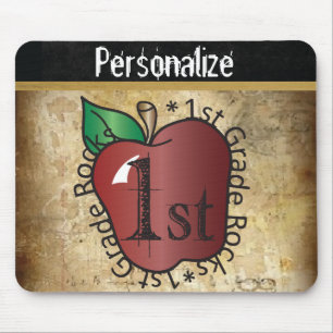 Vintage 1st Grade School Teacher Mouse Pad