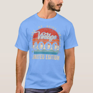 Vintage 2000 22 Birthday Gifts 22 Year Of Being Aw T-Shirt