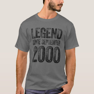 Vintage 2000 Birthday September Born Legend Since T-Shirt