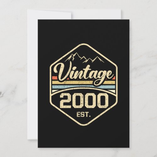 Vintage 2000 Est 21st Birthday Gift Invitation