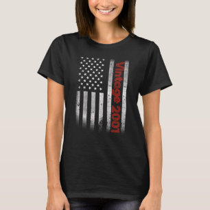 Vintage 2001 21 Years Old Men And Women 21th Birt T-Shirt
