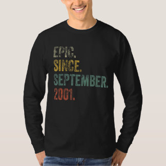 Vintage 2001 21st Birthday Epic Since September 20 T-Shirt