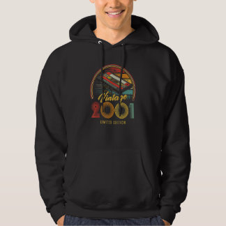 Vintage 2001 Retro Cassette 2001 21st Birthday 21 Hoodie