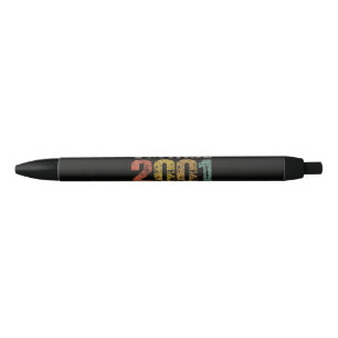 Vintage 2001 Text 25th Birthday Gift Men Women 25 Pen