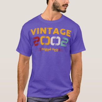 Vintage 2002 Original Parts Family Birthday Gift T-Shirt