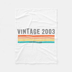 Vintage 2003 Limited Edition - 22nd Birthday Gift  Fleece Blanket