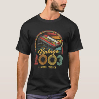 Vintage 2003 Retro Cassette 2003 19th Birthday 19 T-Shirt