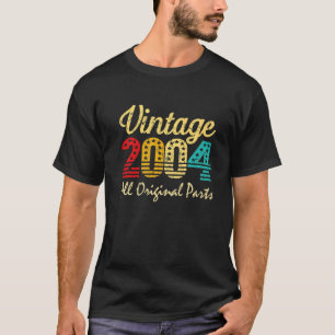 Vintage 2004  18 Years Old Men And Women 18th Birt T-Shirt