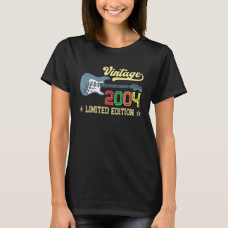Vintage 2004 Birthday  Guitar Lovers 18th Birthday T-Shirt