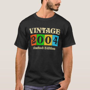 Vintage 2004 Limited Edition Gift 18Th Birthday 18 T-Shirt