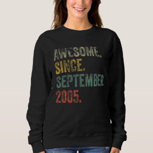 Vintage 2005 17th Birthday Awesome Since September Sweatshirt