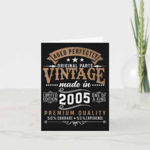 Vintage 2005 19th Birthday 19 Year Old For Men Wom Card