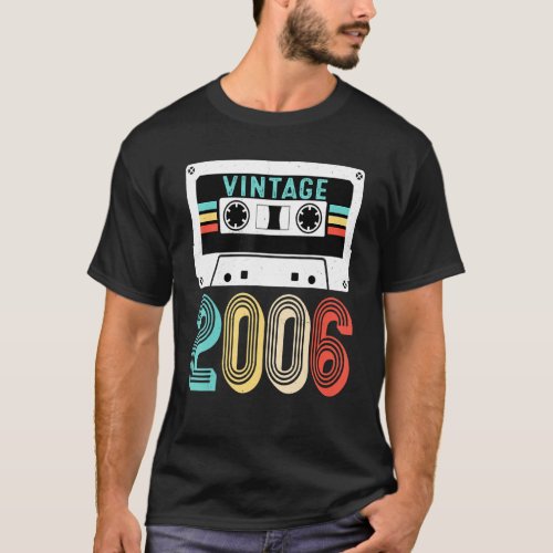 Vintage 2006 16 Year Old  16 Birthday Cassette Tap T_Shirt