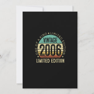 Vintage 2006 17th Birthday Limited Edition 17 Year Invitation