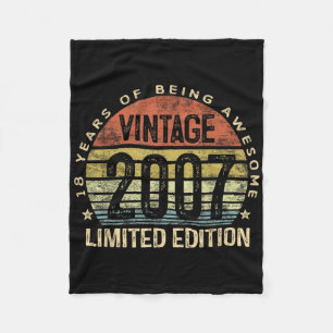 Vintage 2007 Limited Edition 18-year-old Gifts 18t Fleece Blanket