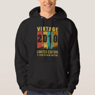 Vintage 2010 12 Years Old 12th Birthday Hoodie