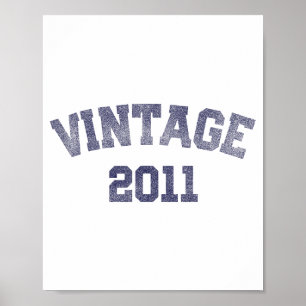 Vintage - 2011 14th Birthday Men Women Bday 14 Yea Poster