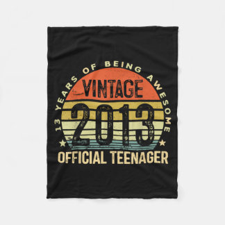 Vintage 2013 13 Years Old 13 Years Of Being Fleece Blanket