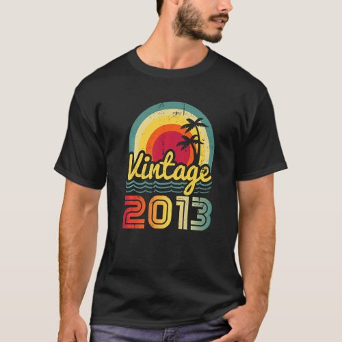 Vintage 2013  9 Years Old Boys And Girls 9th Birth T_Shirt