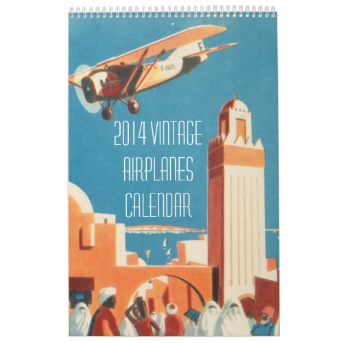 Vintage 2014 Airplanes Calendar