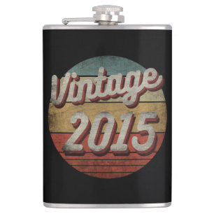 VINTAGE 2015 MEN WOMEN BIRTHDAY GIFT FLASK