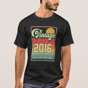 Vintage 2016 Limited Edition 6Th Birthday 6 Years T-Shirt
