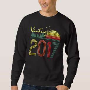 Vintage 2017 Made In 2017 5th Birthday 5 Year Old Sweatshirt