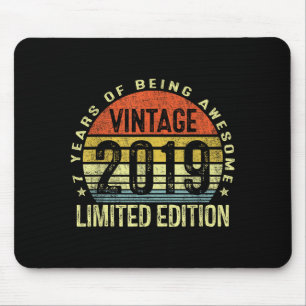 Vintage 2019 Limited Edition 7 Year Old 7th Birthd Mouse Pad