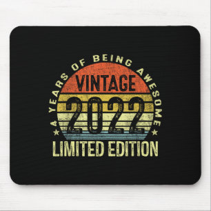 Vintage 2022 Limited Edition 4 Year Old 4th Birthd Mouse Pad