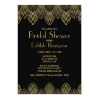 Vintage 20's Art Deco Bridal Shower Invitation