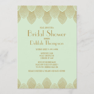 Vintage 20's Art Deco Bridal Shower Invitation