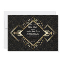 Vintage 20s Gold Black Great Gatsby Bridal Shower
