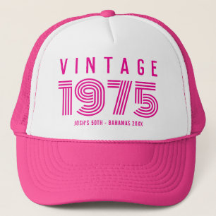 Vintage 20th 30th 40th 50th 60th Birthday Party Trucker Hat