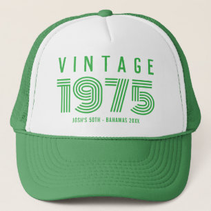 Vintage 20th 30th 40th 50th 60th Birthday Party Trucker Hat